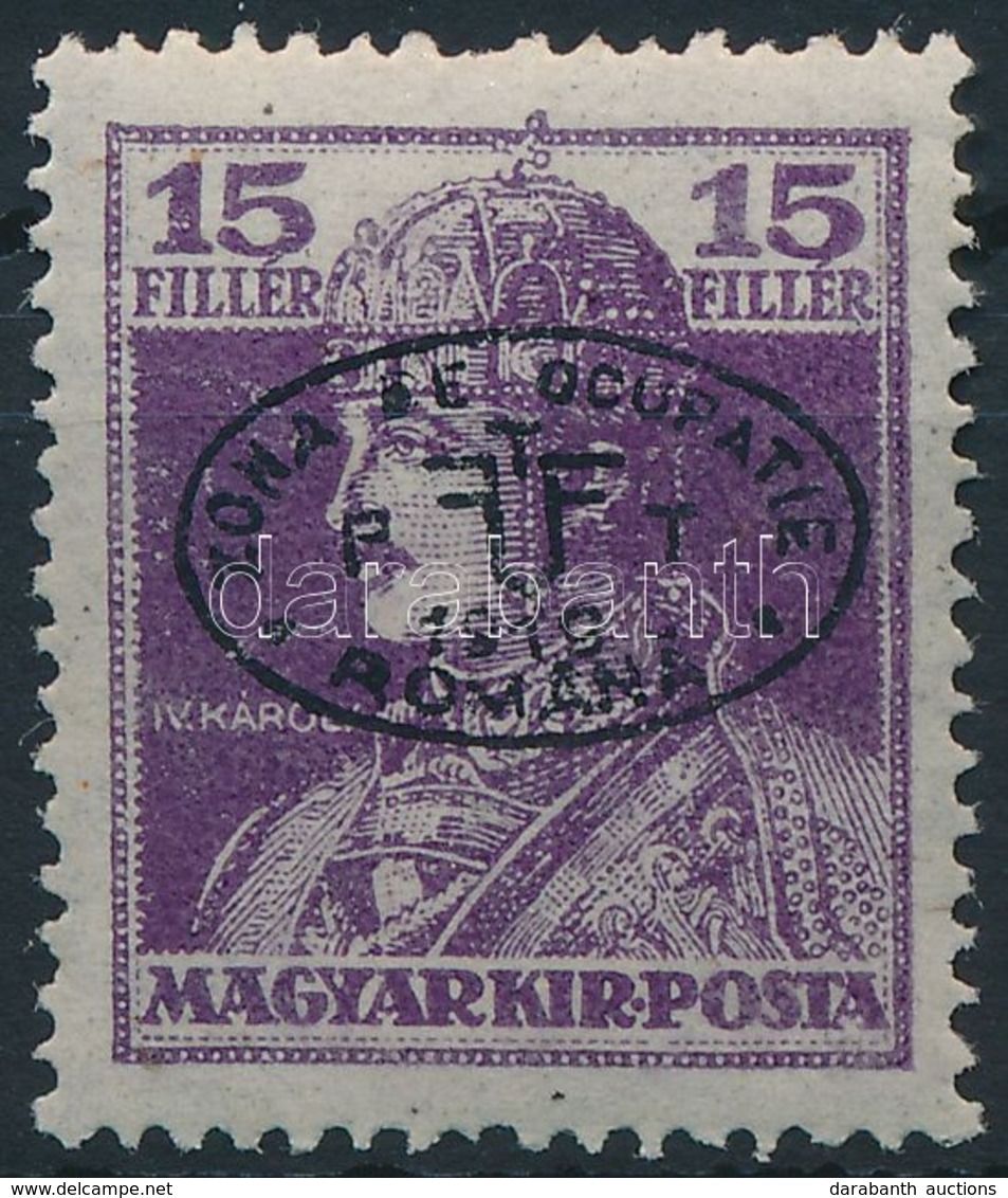 * Debrecen I. 1919 Károly 15f Fekete Felülnyomással, Garancia Nélkül (**50.000) - Other & Unclassified