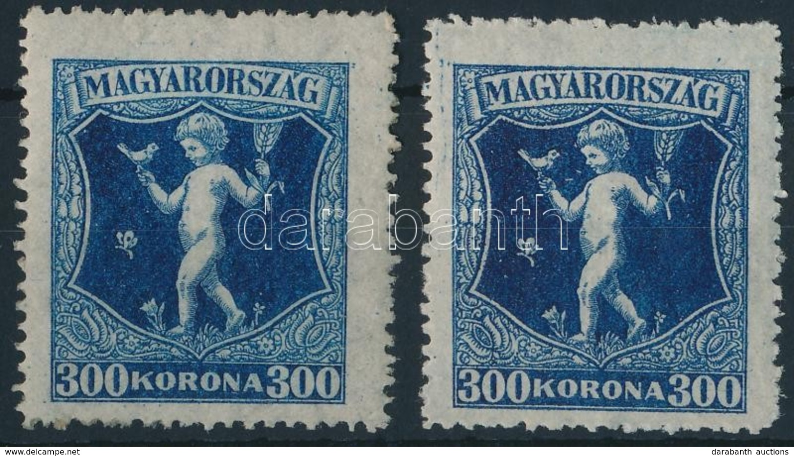 ** 1924 Jótékonyság 300K Kék és Sötétkék Színárnyalatok - Sonstige & Ohne Zuordnung