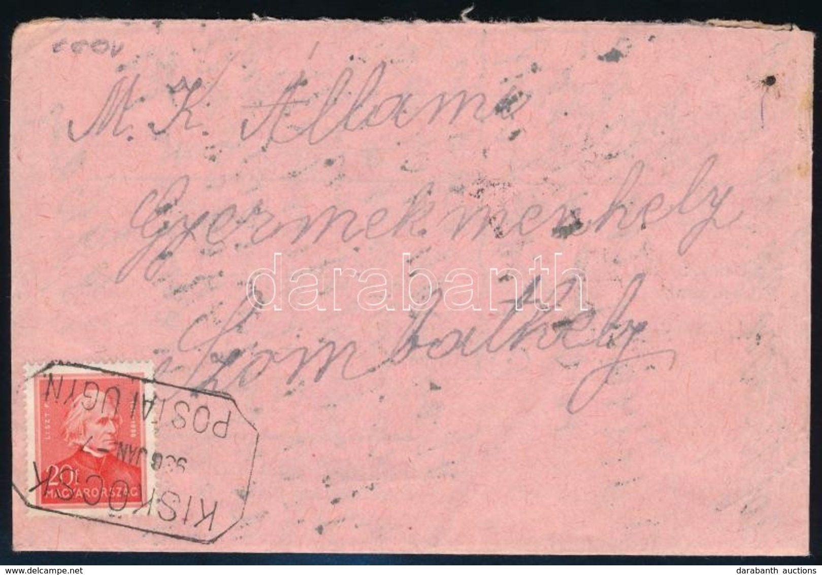 1936 Levél KISKÖCSK Postaügynökségi Bélyegzéssel / Cover With Postal Agency Postmark - Otros & Sin Clasificación