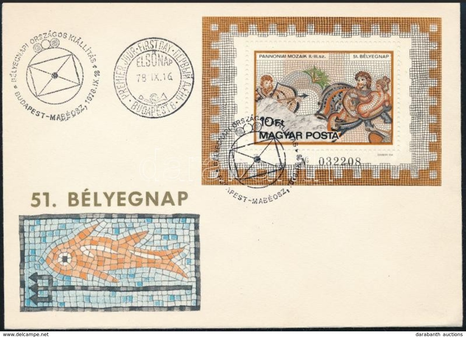 1978 Pannonia1 Blokk FDC (8.000) - Otros & Sin Clasificación