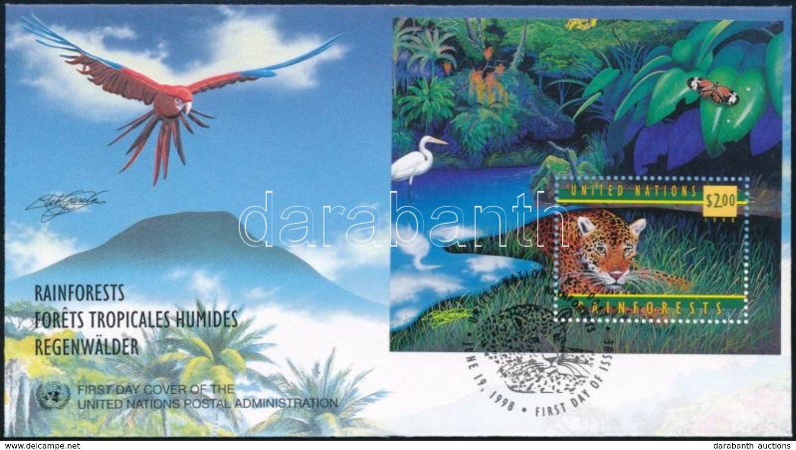 1998 Es?erd?k Védelme Blokk Mi 15 FDC-n - Otros & Sin Clasificación