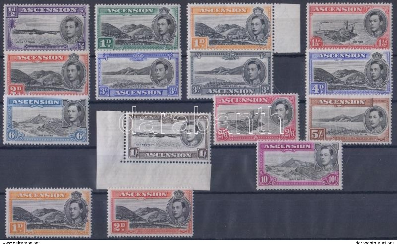 ** * 1938/1953 Forgalmi Sor Mi 39 A-52 A + 41 D + 44 Da (5Sh, 10Sh Falcos / Hinged) - Sonstige & Ohne Zuordnung