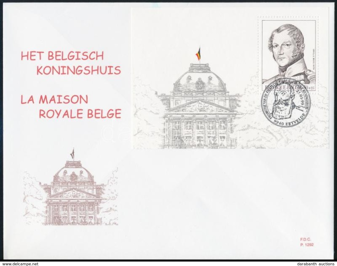 1999 Belga Királyi Ház (II) Blokk Mi  71 FDC-n - Otros & Sin Clasificación