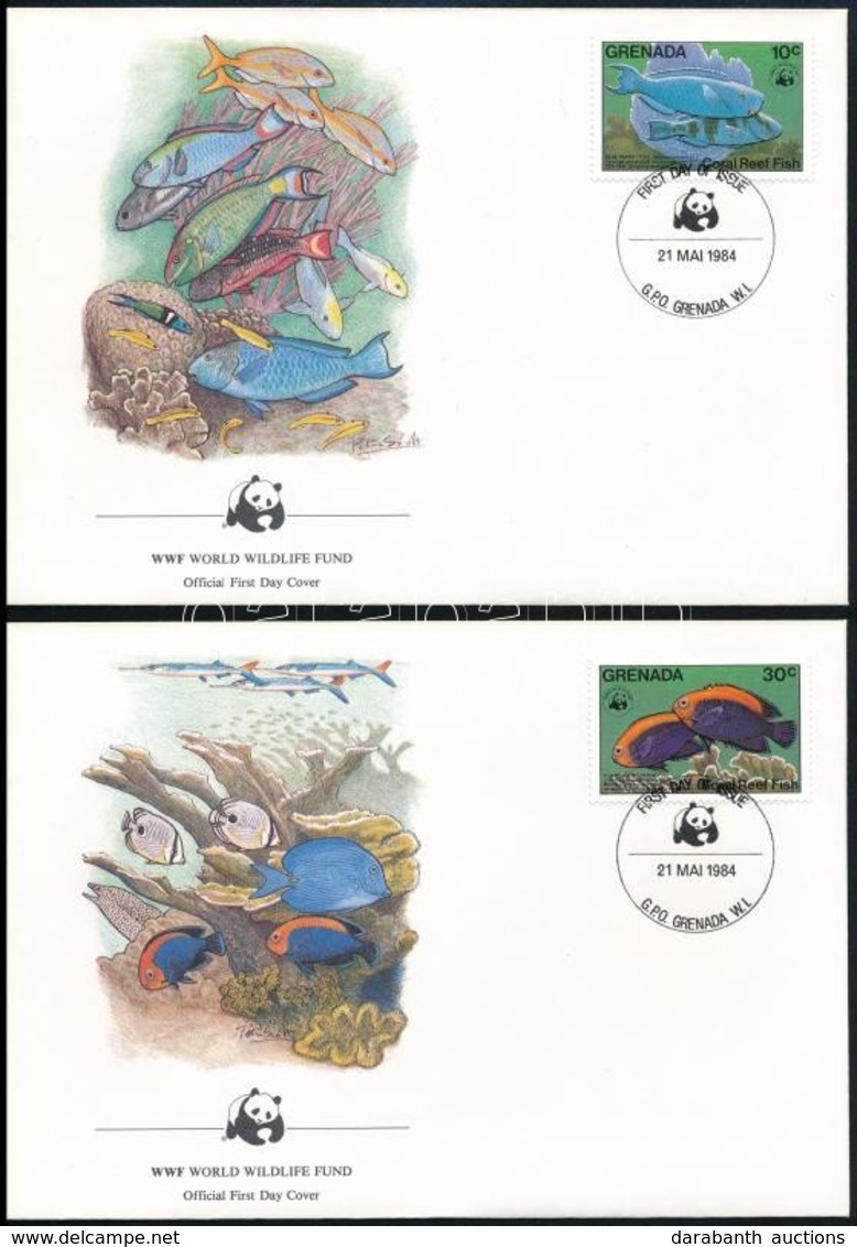 1984 WWF: Halak Sor Mi 1299-1302 4 Db FDC-n - Otros & Sin Clasificación