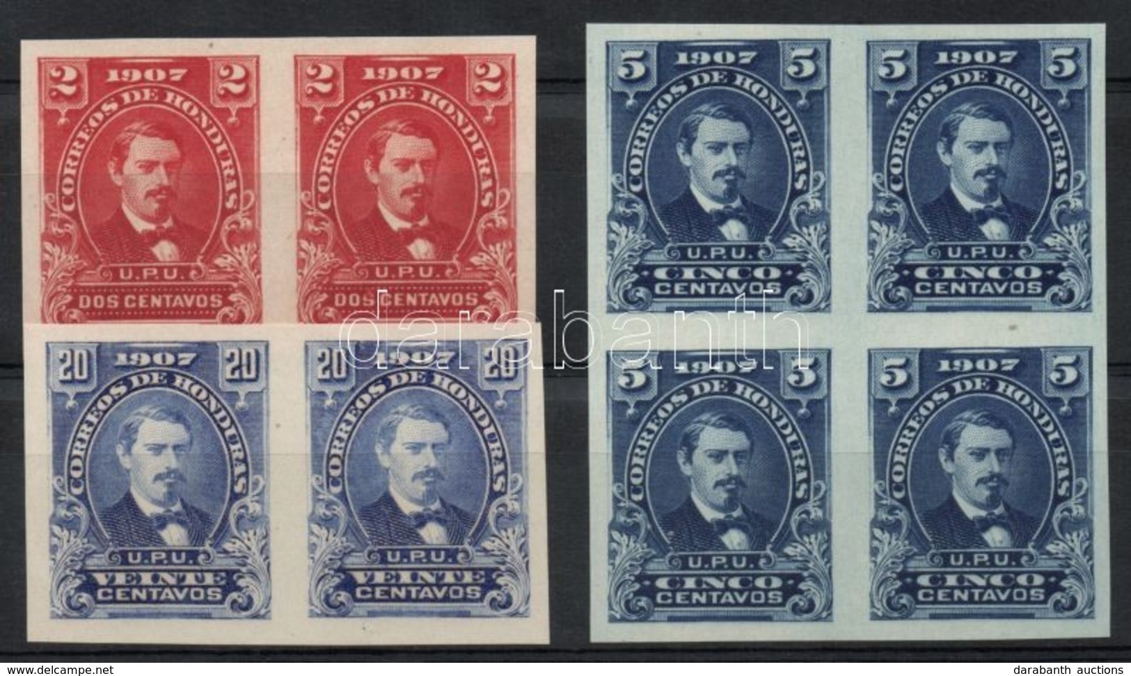 (*) 1907 Próbanyomatok / Proofs: Mi 102, 106 Párok / Pairs, Mi 103 Négyestömb / Block Of 4 - Otros & Sin Clasificación