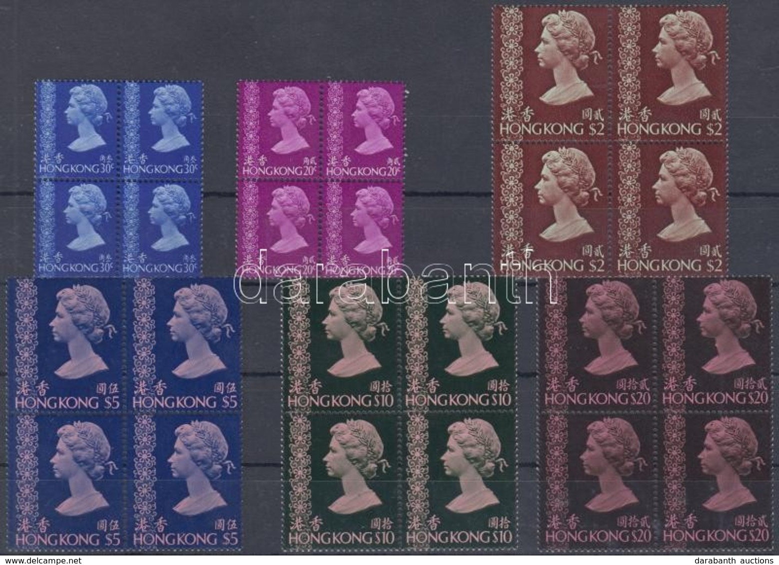 ** 1976 II. Erzsébet Királyn? 6 Négyestömb Mi 318-323 - Other & Unclassified