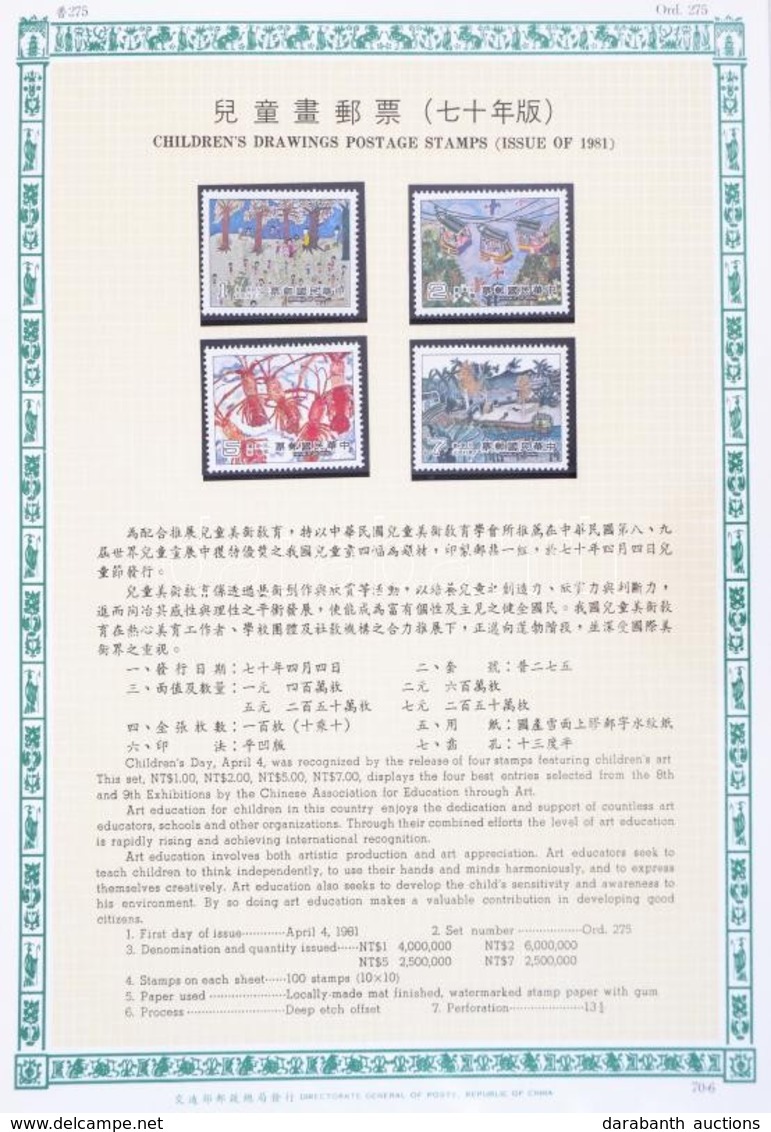 ** 1981 Bélyeg évkönyv / Album Of Republic Of China 1981 - Otros & Sin Clasificación