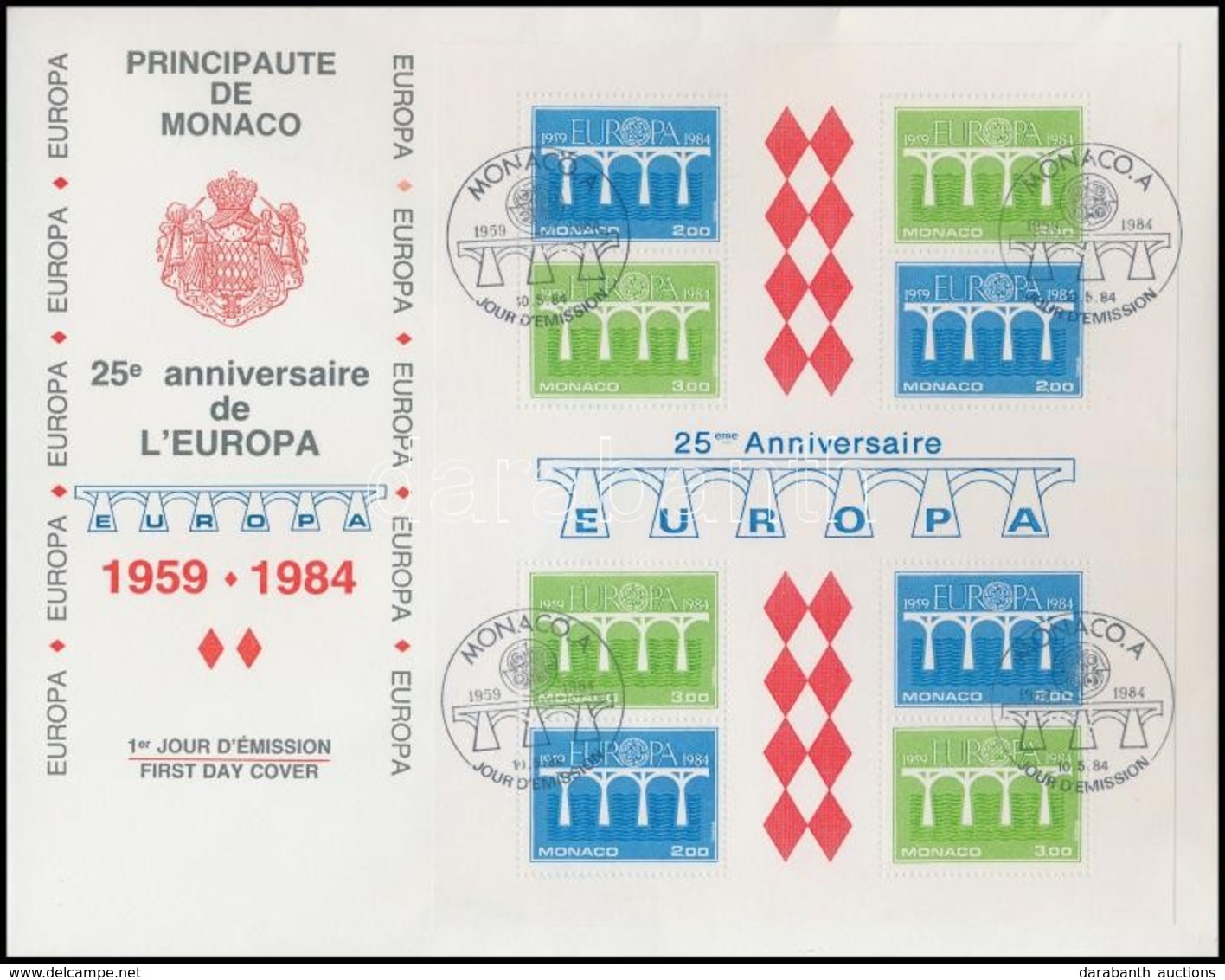 1984 Europa CEPT: Konferancia Blokk Mi 26 FDC-n - Sonstige & Ohne Zuordnung