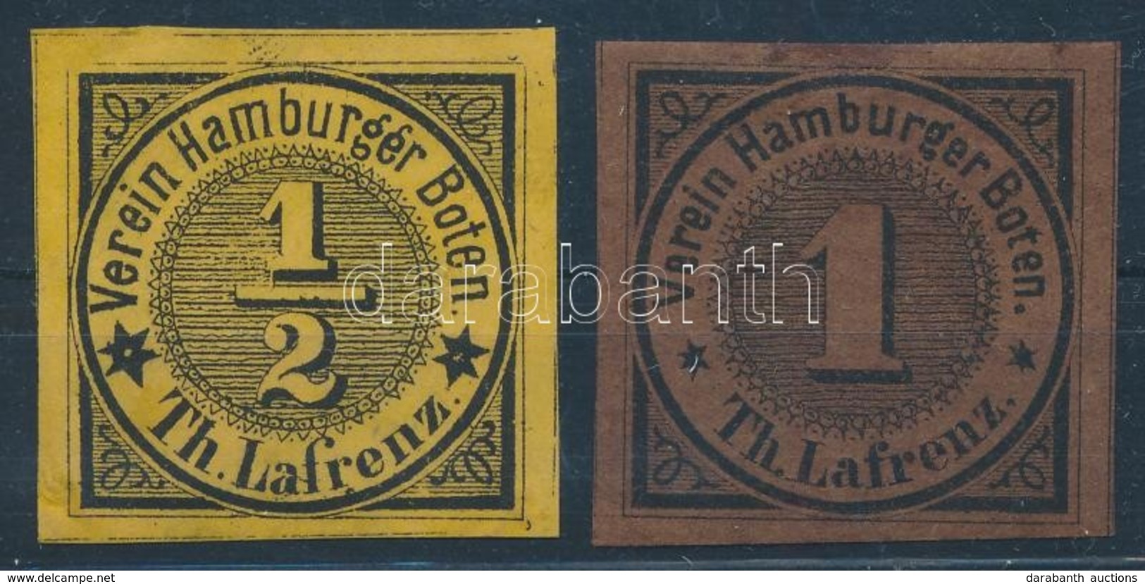 (*) 1860 1/2 és 1 Th Magánposta Bélyeg - Sonstige & Ohne Zuordnung