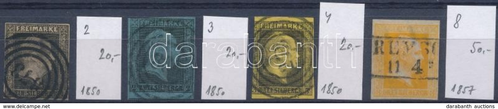 O 1850-1857 Mi 2-4 + 8 (Mi EUR 110,-) - Sonstige & Ohne Zuordnung