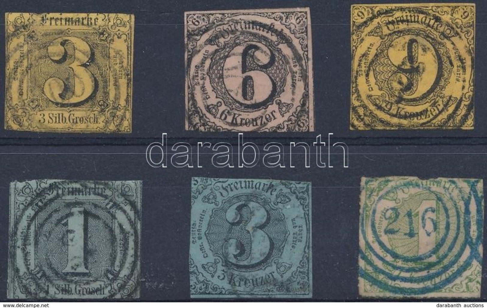 O 1852-1859 Mi 6, 9 IK A, 10 II, 11, 12, 20 (Mi EUR 91,-) - Sonstige & Ohne Zuordnung