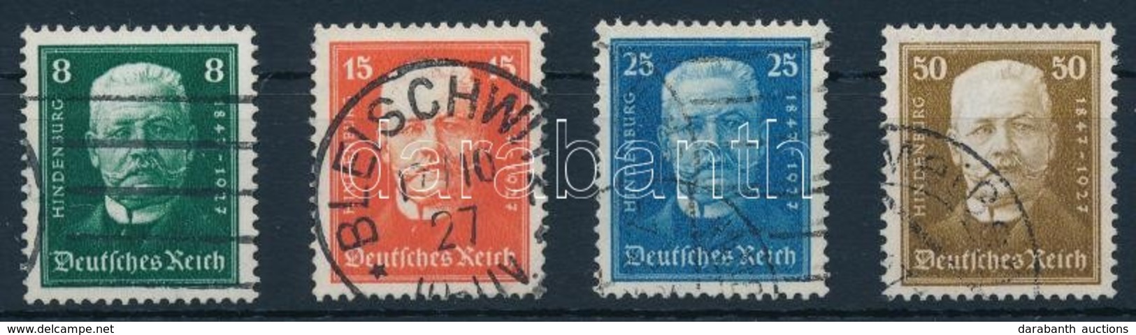 O 1927 Nothilfe, Paul Von Hindenburg Mi 403-406 (Mi EUR 65.-) - Sonstige & Ohne Zuordnung