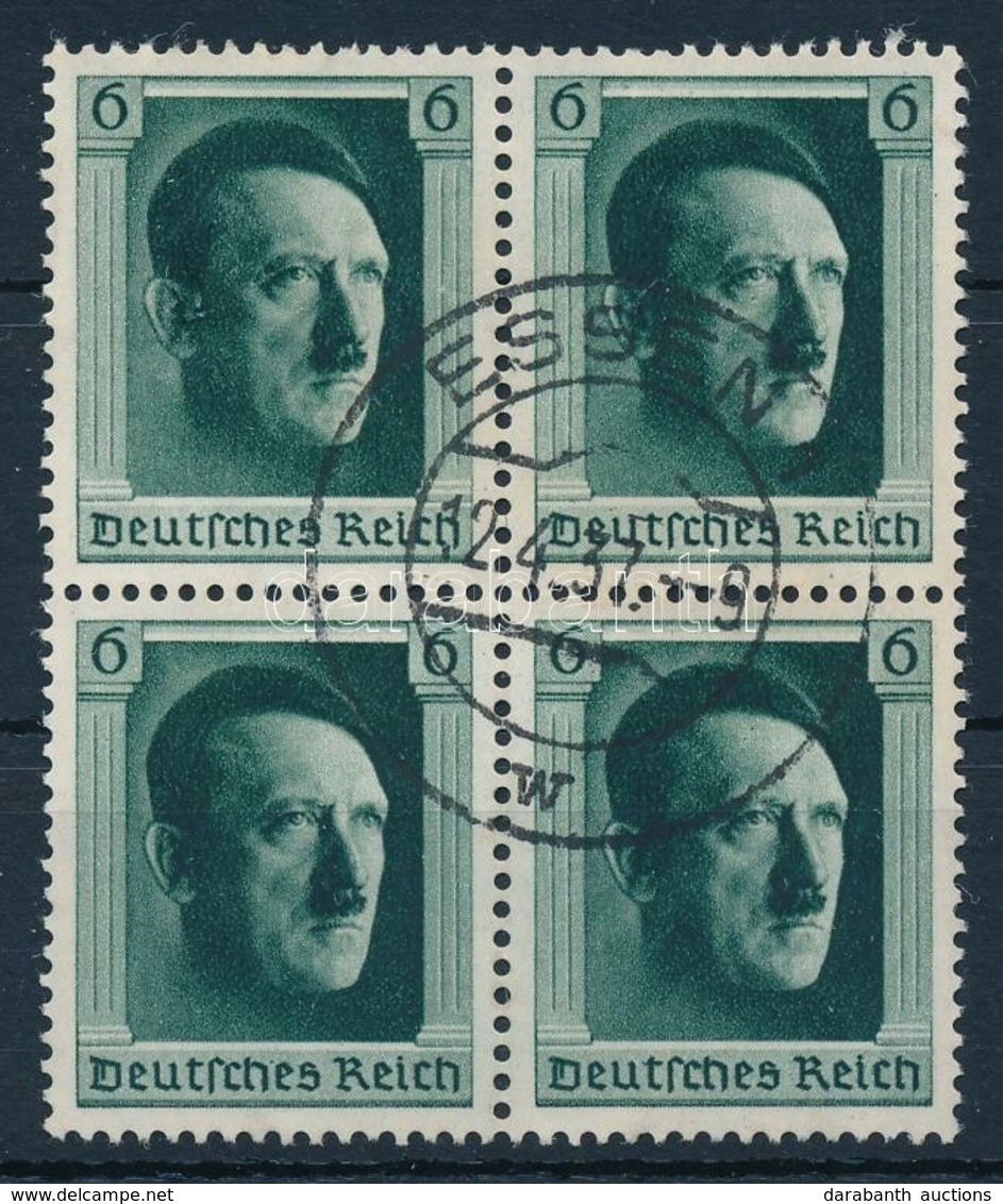 O 1937 Hitler Blokkból Kitépett Négyestömb Mi 646 - Sonstige & Ohne Zuordnung