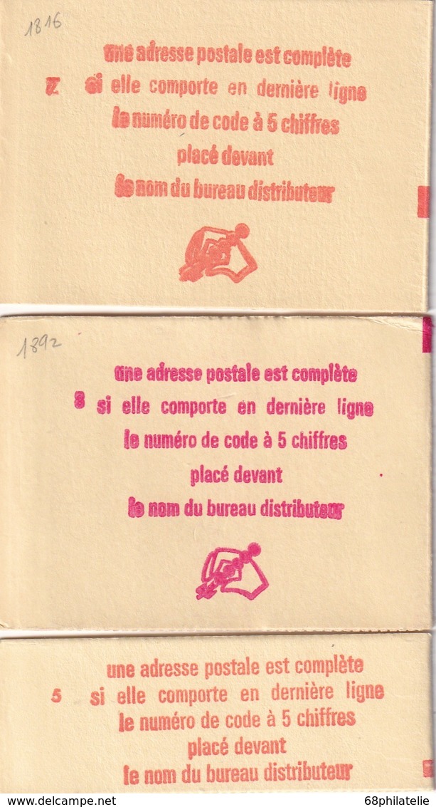 FRANCE LOT DE 3 CARNETS TYPE BEQUET - Sonstige & Ohne Zuordnung