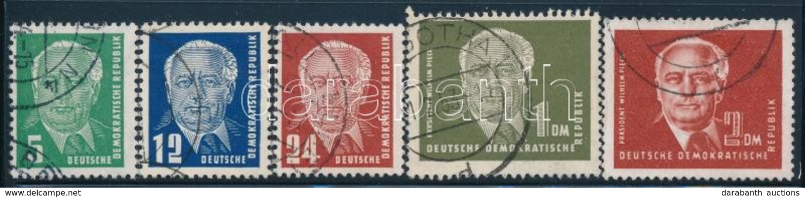 O 1952/1953 Wilhelm Pieck Elnök Sor Mi 322-326 - Sonstige & Ohne Zuordnung