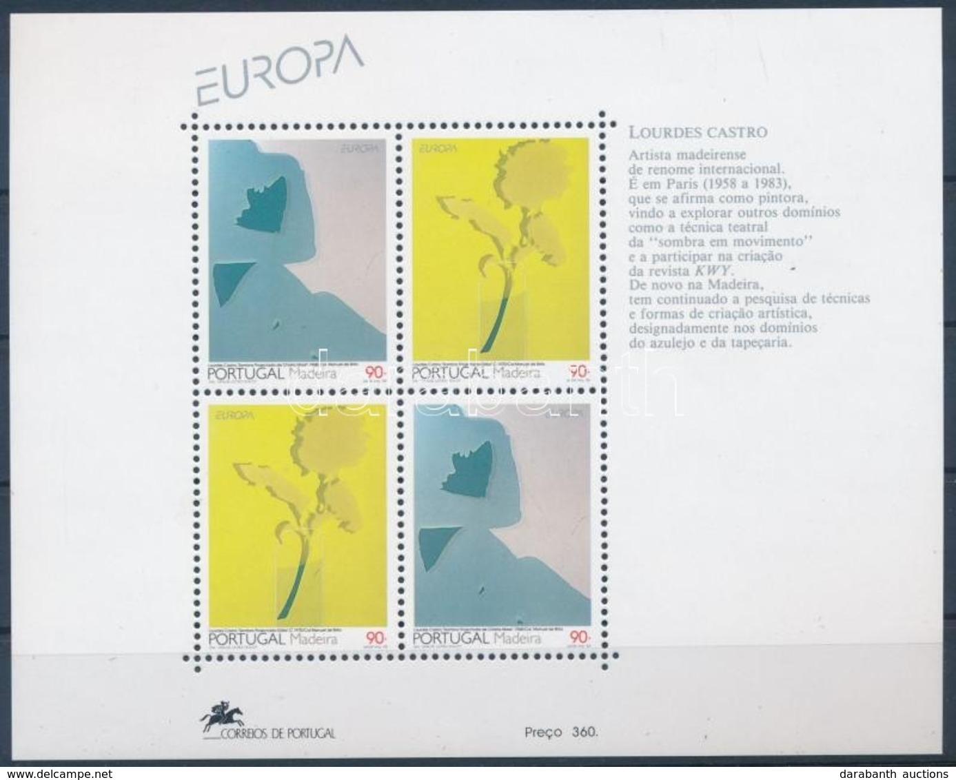 ** 1993 Europa CEPT, Kortárs M?vészet Blokk Mi 13 - Otros & Sin Clasificación