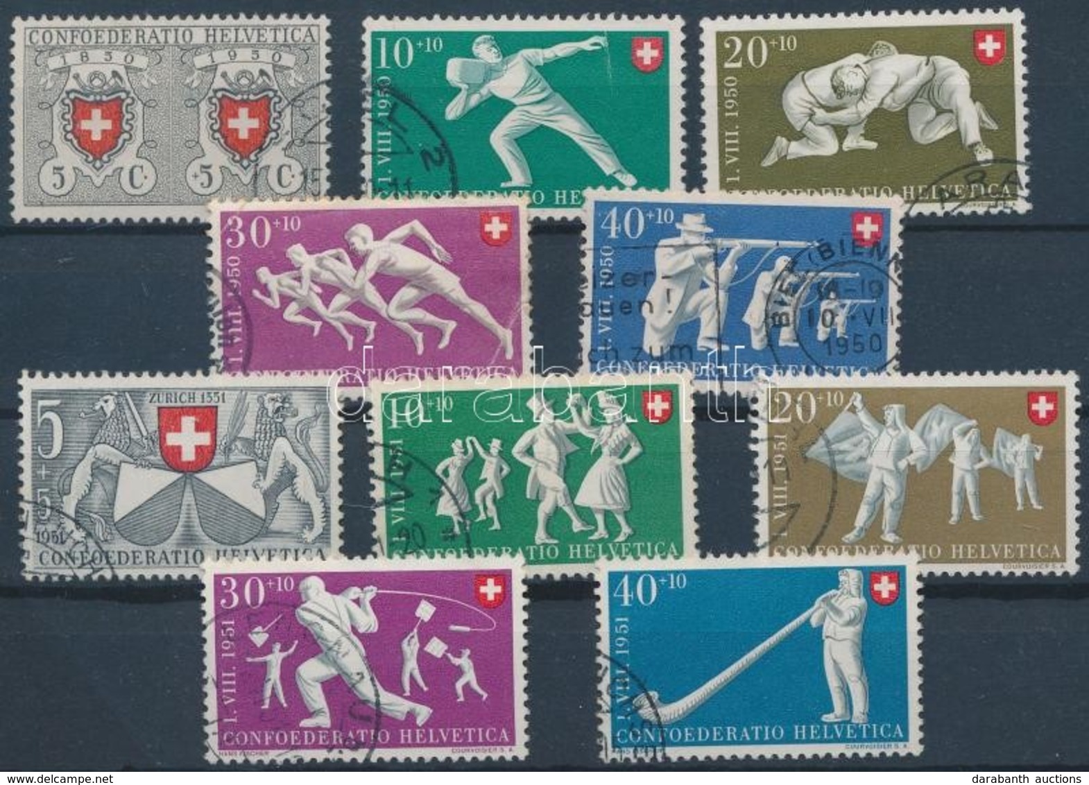 O 1950-1951 Mi 545-549, 555-559 (Mi EUR 85,-) - Otros & Sin Clasificación