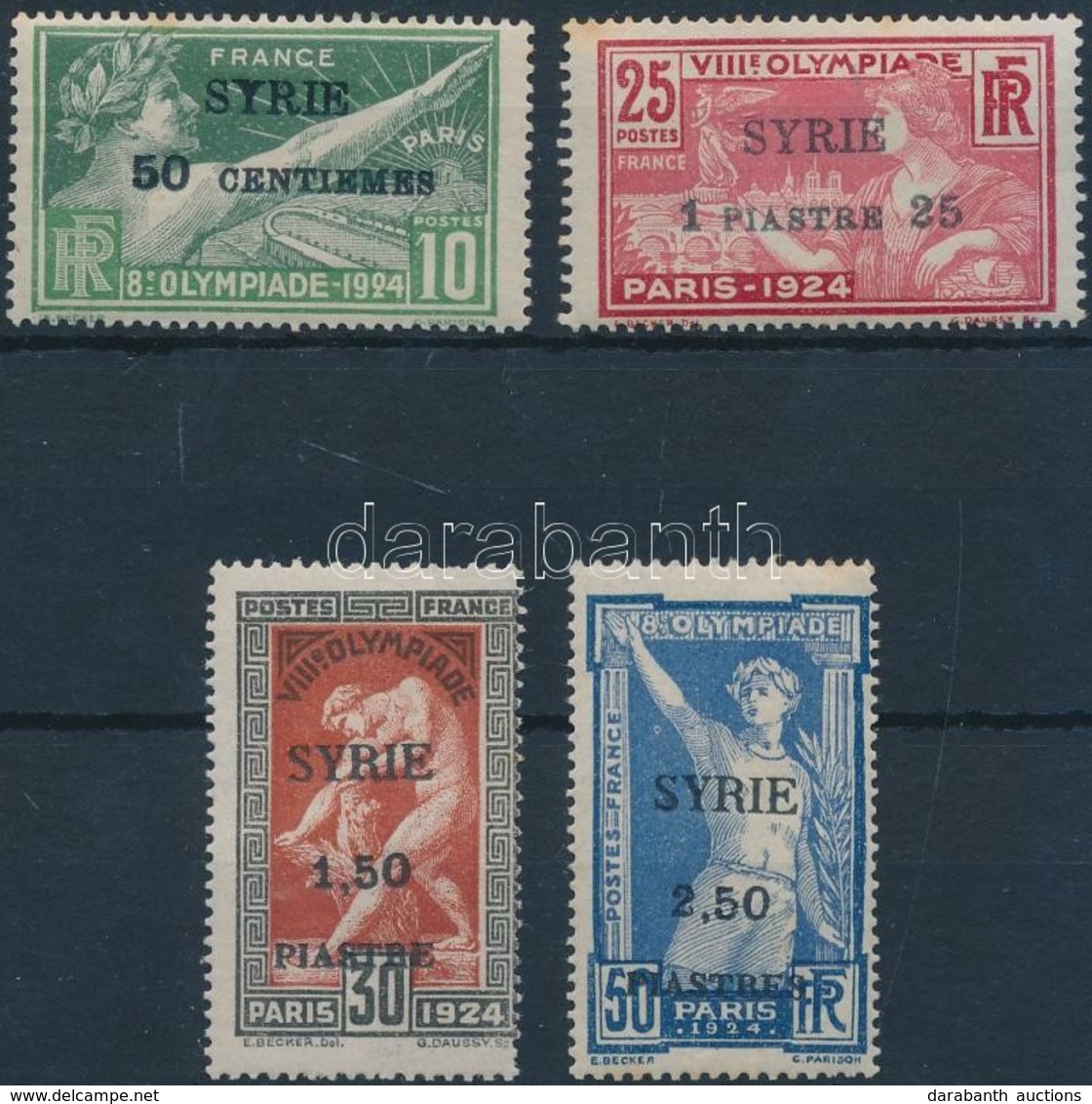 * 1924 Párizsi Olimpiai Játékok Sor Mi 227-230 (rozsda / Stain) - Other & Unclassified