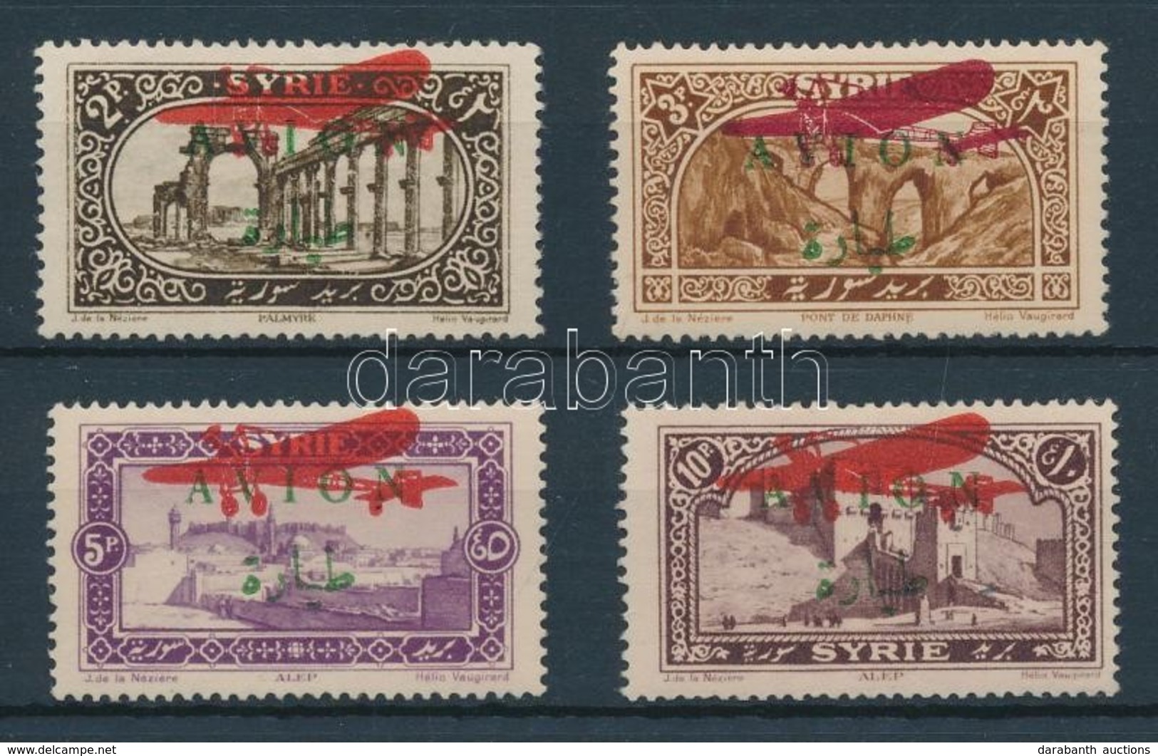 ** * 1925 Kiadatlan Légiposta Bélyegek Mi 276-279 További (piros Repül?) Felülnyomással / Unissued Airmail Stamps With F - Otros & Sin Clasificación