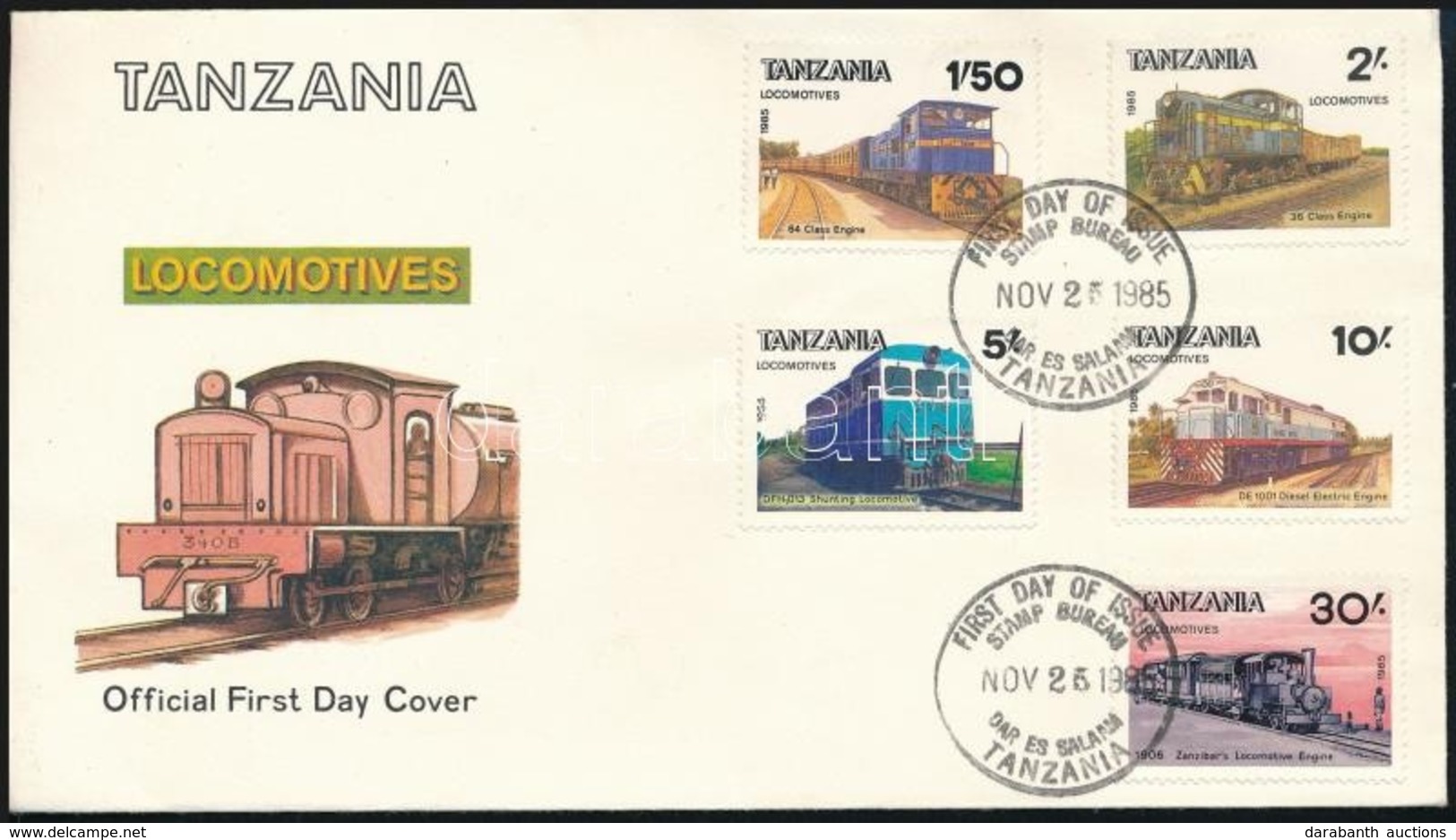 1985 Mozdonyok Sor FDC-n Mi 281-285 - Autres & Non Classés