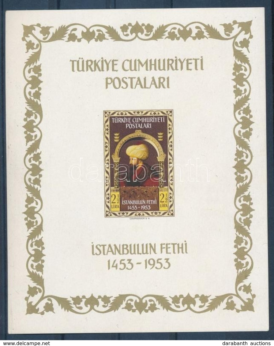 ** 1953 Konstantinápoly Elfoglalásának 500. évfordulója Blokk Mi 5 (apró Gumuhiba/small Gum Disturbance) - Otros & Sin Clasificación