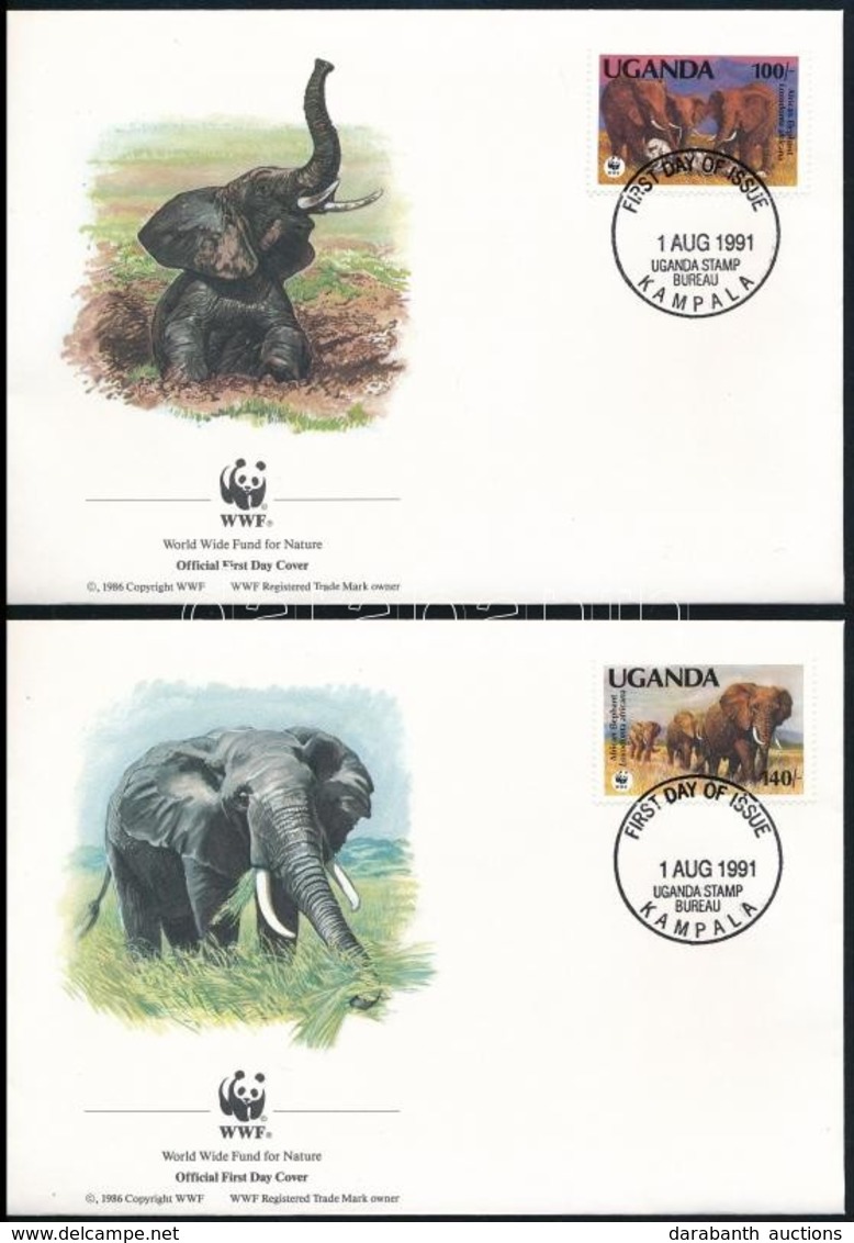 1983 WWF: Afrikai Elefánt Sor Mi 361 A-364 A 4 Db FDC-n - Sonstige & Ohne Zuordnung