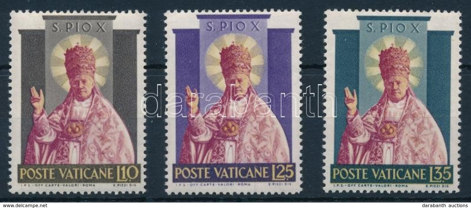 ** 1954 X. Pius Pápa Mi 220-222 - Otros & Sin Clasificación