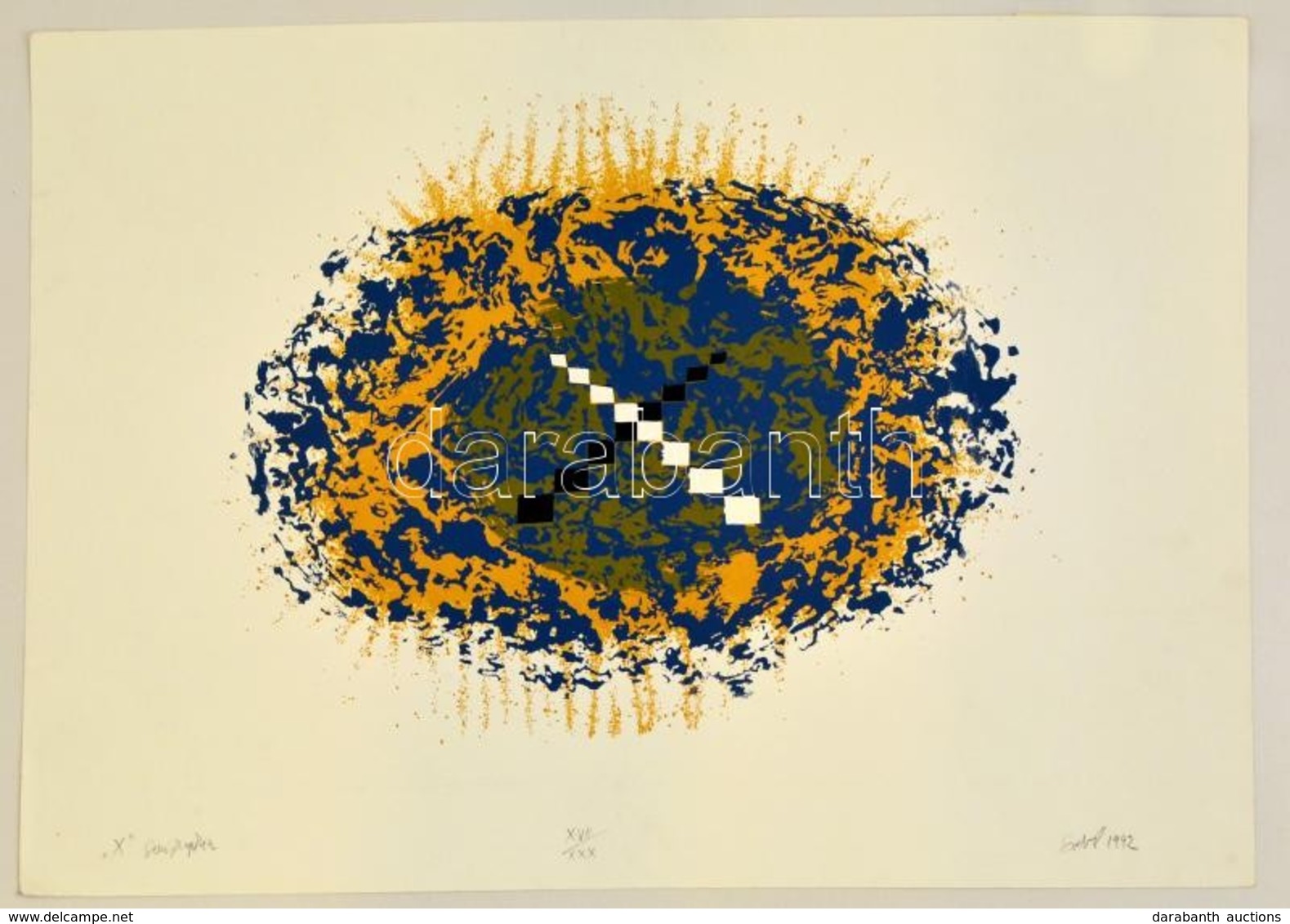 Szabó Jelzéssel: X, Szerigráfia, Papír, Számozott (17/30), 42×59 Cm - Other & Unclassified