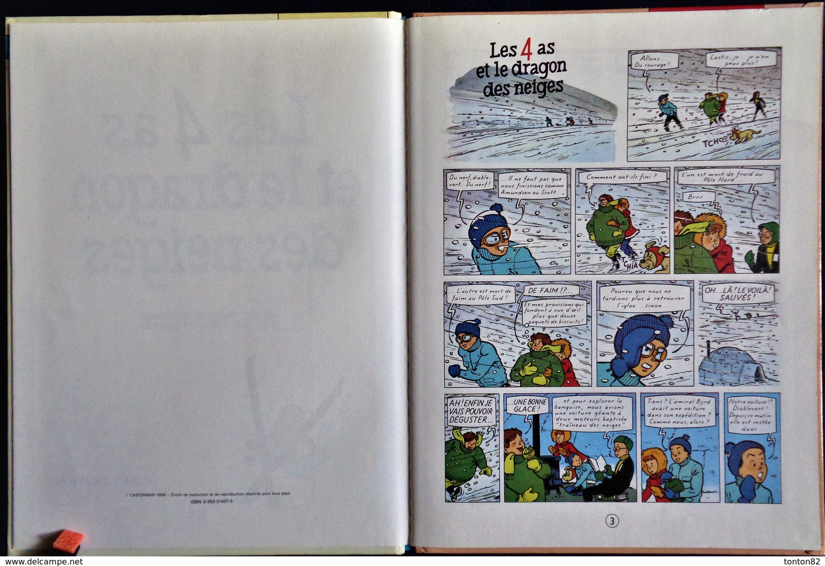 Les 4 As  N° 7 - Les 4 As Et Le Dragon Des Neiges - Casterman - ( 1988 ) . - 4 As, Les