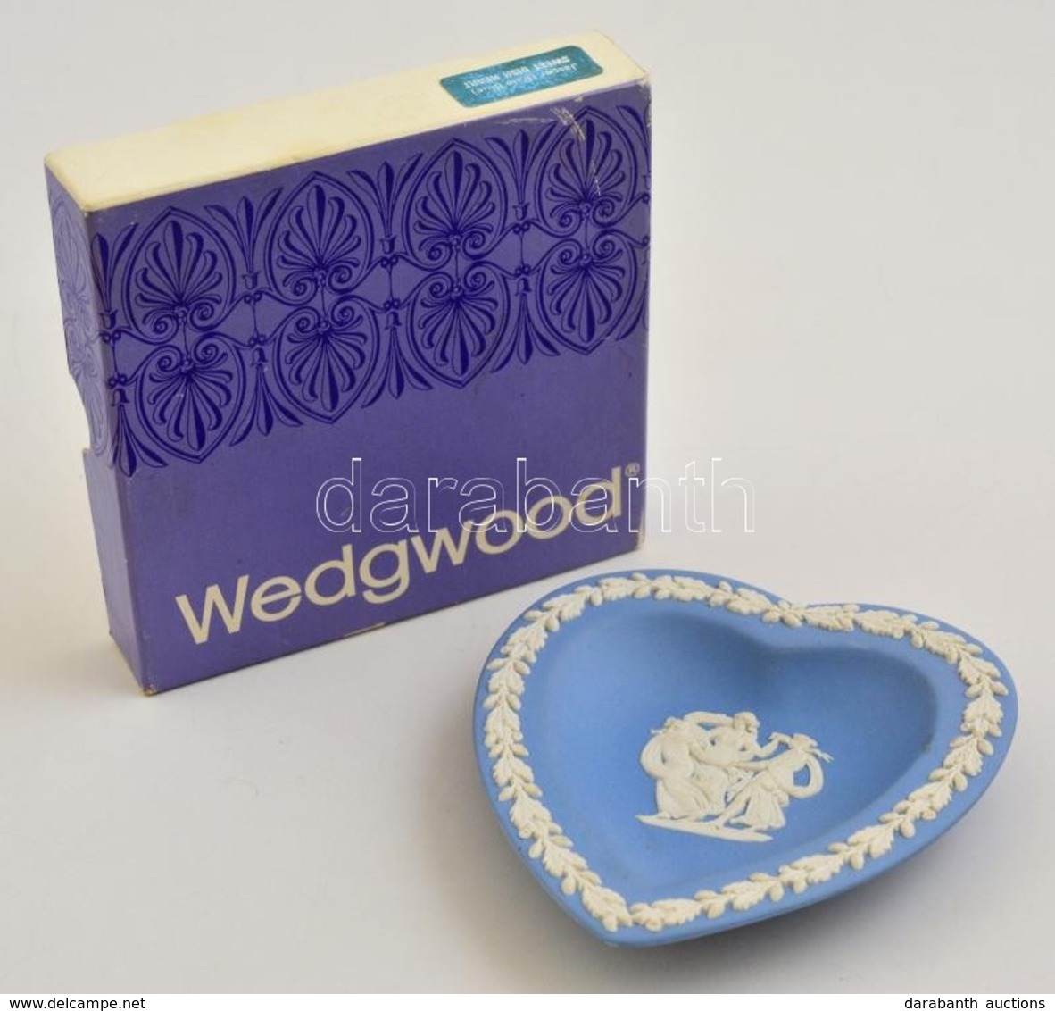 Wedgwood Biszkvit Szív Alakú Tálka, Jelzett, Hibátlan, Eredeti Tokban, 11×10 Cm - Otros & Sin Clasificación