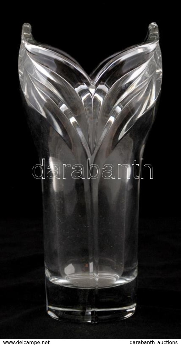 Orrefors Váza, Formába Fújt, Hibátlan, Jelzés Nélkül, M:24 Cm - Vidrio & Cristal