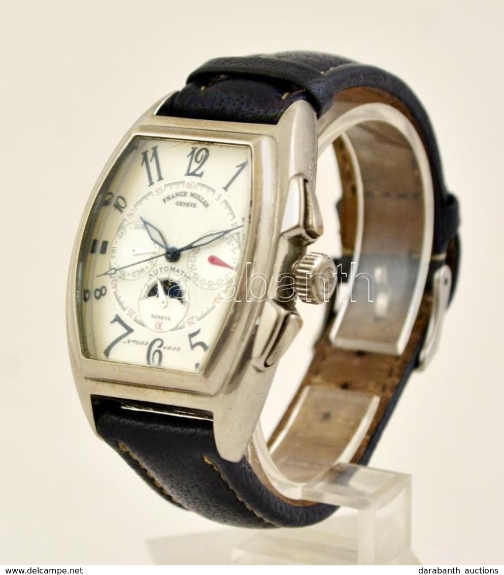 Franck Muller Automatic, Replika Svájci Automata Kronográf Férfi Karóra, B?r Szíjon, M?ködik, Az óratesten Kis Kopásnyom - Otros & Sin Clasificación