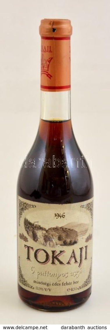 1946 Tokaji Aszú, 6 Puttonyos édes Fehérbor, 0,5 L - Autres & Non Classés