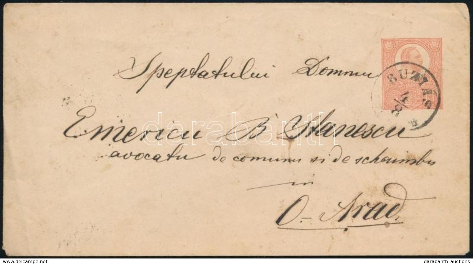 1871 5kr Boríték ,,BUZIÁS' - Arad - Ohne Zuordnung