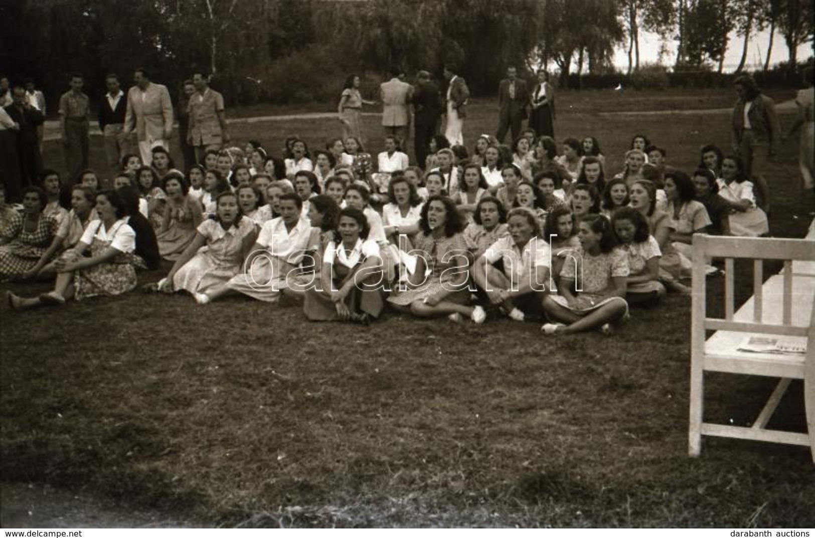 1948. Augusztus 29. Tihanyi Leánytábor és Balatonudvari MDP Tábor, Rózsa György (?-?) Budapesti Fotóriporter Hagyatékábó - Otros & Sin Clasificación