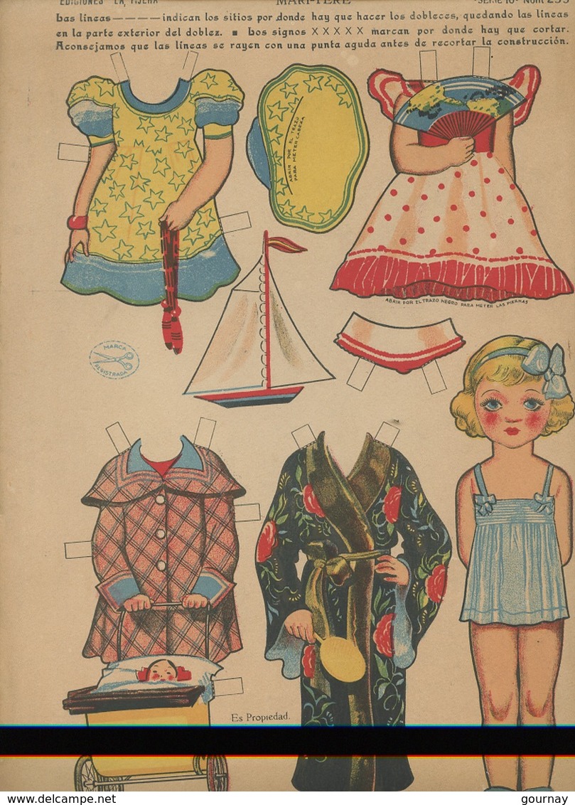 MARI-TERE Ediciones La Tijera Série N°10 N°239 Poupée Costumes Landau Bateau éventail Corde à Sauter Kimono - Children