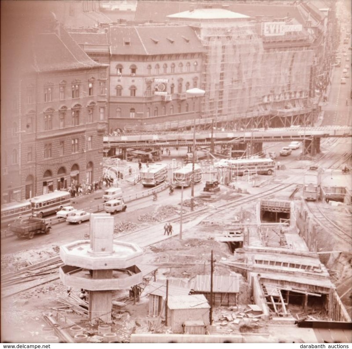 Cca 1980 Budapest, Baross Téri Aluljáró Felüljáró építésének Idején Készült Felvételek, 20 Db Szabadon Felhasználható, V - Otros & Sin Clasificación