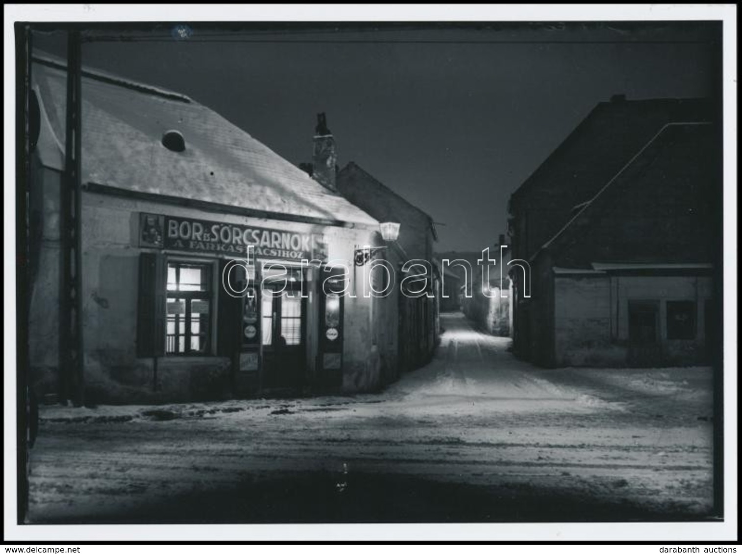 Tabán, Farkas Bácsi Bor és Sörcsanoka Az 1930-as években. Modern Nagyítás. 24x18 Cm - Otros & Sin Clasificación