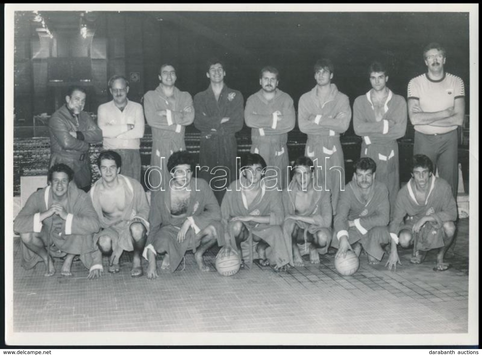 Cca 1970-1980 A Ferencváros (FTC) Férfi Vízilabdacsapata, Csoportkép, 13x18 Cm - Otros & Sin Clasificación