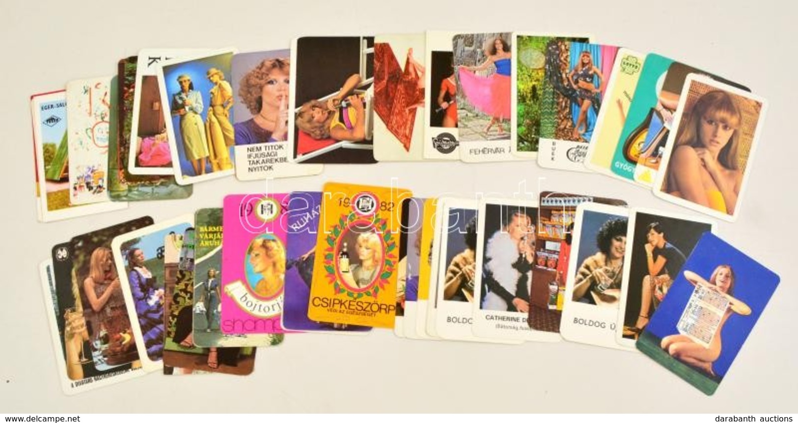 50 Db, Hölgyeket ábrázoló, Részben Erotikus Kártyanaptár 1970-80-as évekb?l. - Werbung