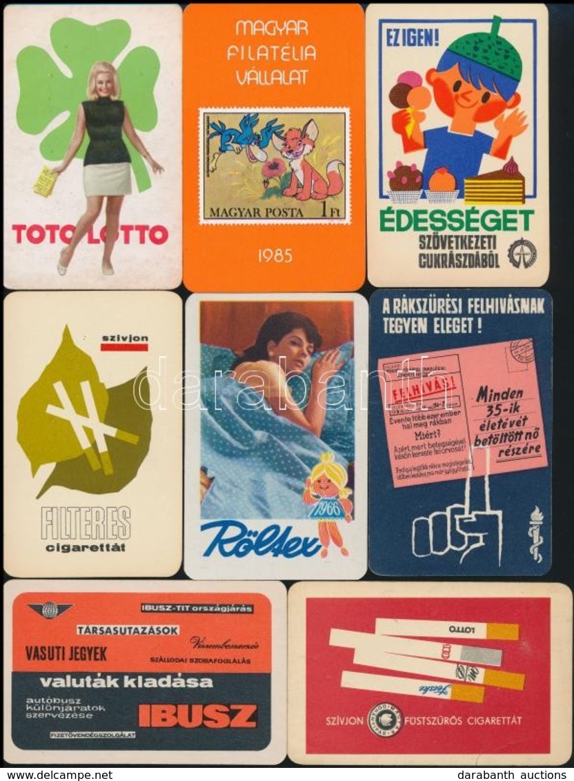 Cca 1960-1970 16 Db Különféle Reklámos Kártyanaptár (Lottó, Röltex, Stb.) - Werbung