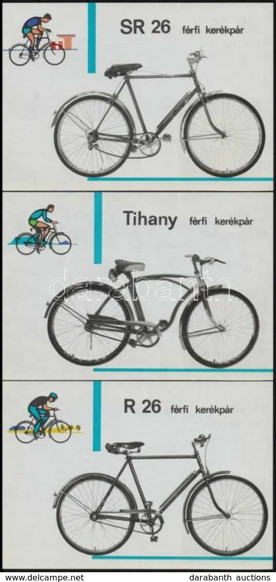 3 Db Csepel Kerékpár Tájékoztató (Tihany, SR26, R26) - Werbung