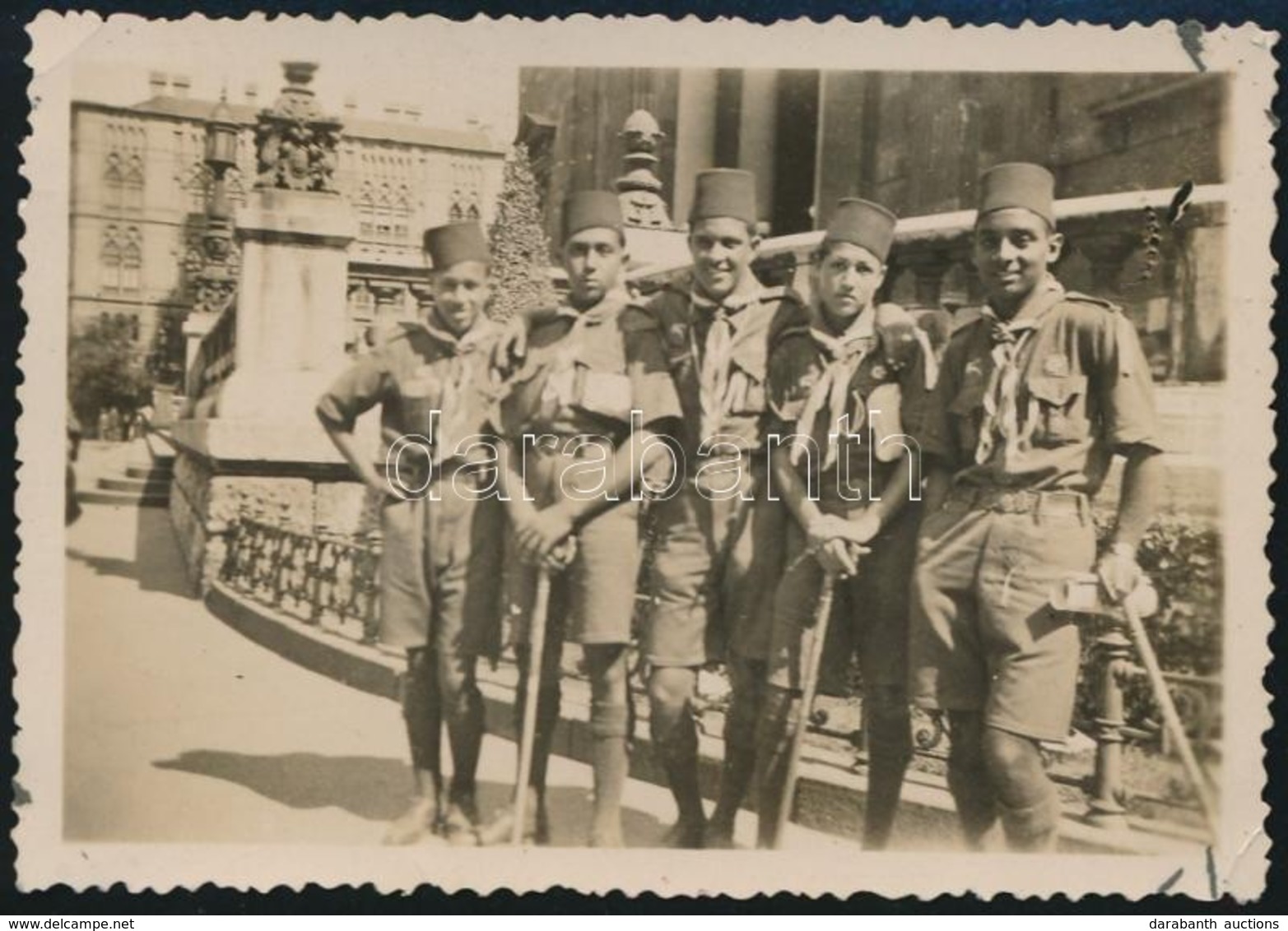 1933 Egyiptomi Cserkészek, Akik Részt Vettek A  Gödöll?i Jamboreen / Egyptian Boy Scouts On The Jamboree 6x9 Cm - Scouting