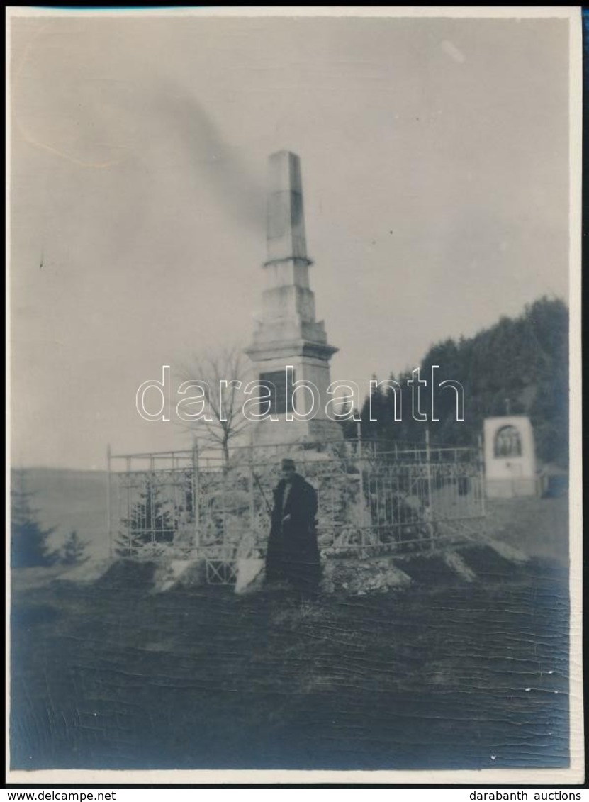 Az 1919-ben A Csehszlovák Sokolisták által Felrobbantott Branyiszkói 1848-as Emlékm? 1914-ben 8x12cm - Sonstige & Ohne Zuordnung