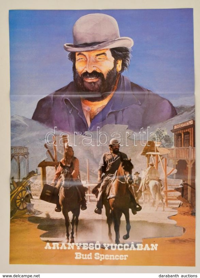 Cca 1985 Aranyes? Yuccában, F?szerepben: Bud Spencer, Kétoldalas Filmplakát, Hajtott, 67×49 Cm - Otros & Sin Clasificación