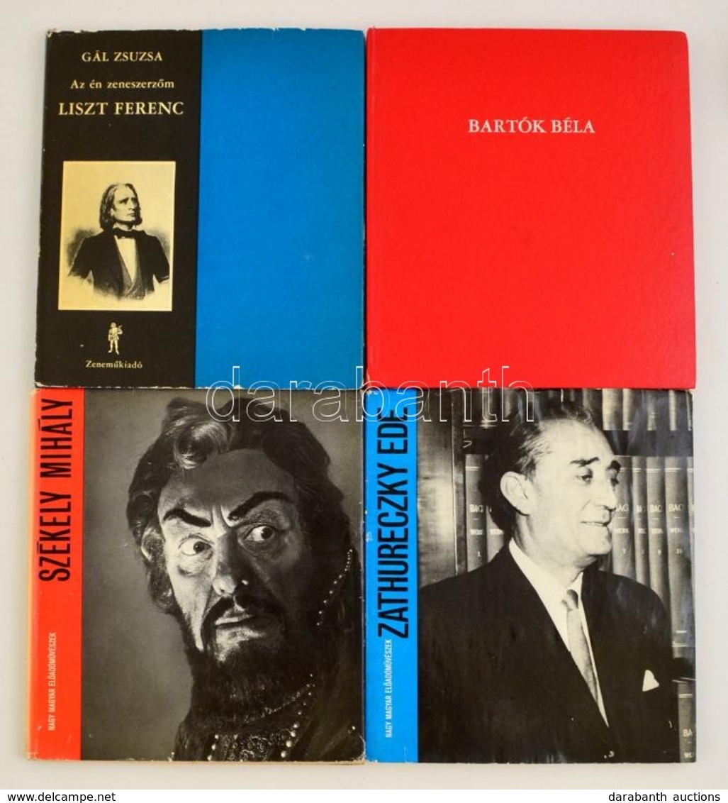 Vegyes Könyvtétel Zenei Témában, 4 Db: 
Gál Zsuzsa: Az én Zeneszerz?m. Liszt Ferenc.+Az én Zeneszerz?m. Bartók Béla. Bp. - Ohne Zuordnung