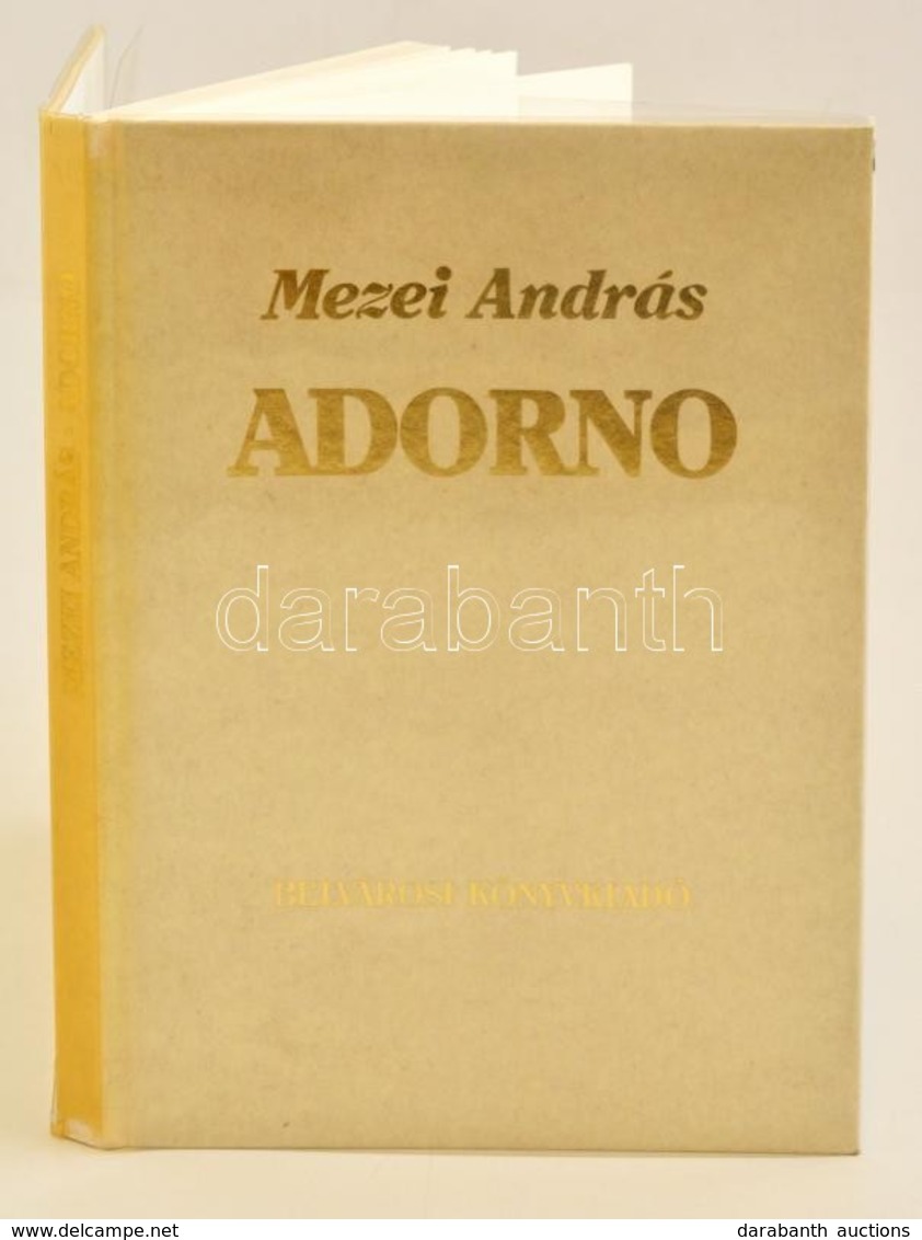 Mezei András: Adorno. Bp.,1992, Belvárosi Könyvkiadó. Kiadói Kartonált Papírkötés. Benne Judaikai Témájú Versekkel Is. A - Sin Clasificación