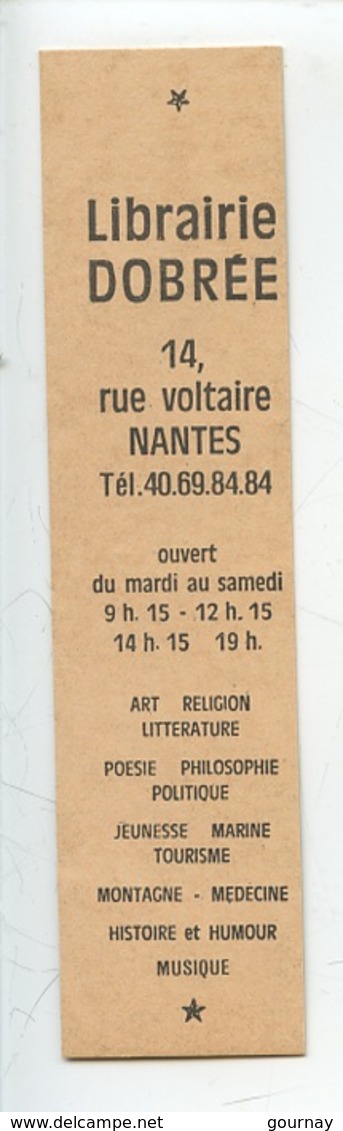 Librairie Dobrée Rue Voltaire - Nantes - Marque Pages - Marque-Pages