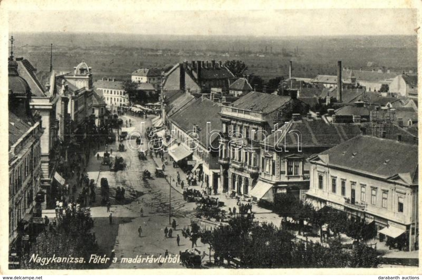 * 14 Db Régi Magyar Városképes Lap; Kisbér, Nagykanizsa, Szolnok, Stb. / 14 Pre-1945 Hungarian Town-view Postcards - Ohne Zuordnung