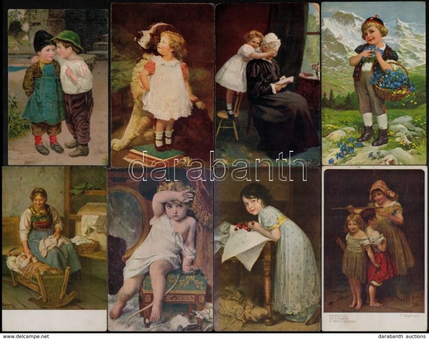 ** * 31 Db Régi Gyerek Motívumlap, M?vészlapok / 31 Pre-1945 Children Motive Cards, Art Postcards - Sin Clasificación